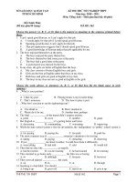 KÌ THI THỬ TỐT NGHIỆP THPT Năm học: 2010 – 2011 Môn: Tiếng Anh - MÃ ĐỀ: 562 ppt