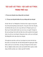 VẬT CHẤT VÀ Ý THỨC - VẬT CHẤT VÀ Ý THỨC TRONG TRIẾT HỌC_1 ppt