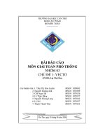Báo cáo Bài môn giải toán phổ thông Chủ đề 1: vectơ