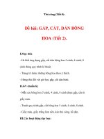 THỦ CÔNG LỚP 3: Đề bài: GẤP, CẮT, DÁN BÔNG HOA (Bài 2) docx
