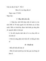 Giáo án địa lý lớp 9 - Tiết 2 Dân số và sự tăng dân số pptx