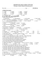 ĐỀ KIỂM TRA CHẤT LƯỢNG CUỐI NĂM ppt