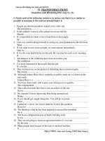 Giáo án Bồi dưỡng học sinh giỏi khối 12: TRANSFORMATIONS pps