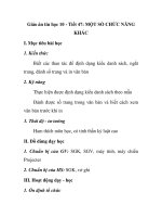 Giáo án tin học 10 - Tiết 47: MỘT SỐ CHỨC NĂNG KHÁC ppsx