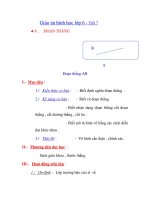 Giáo án hình học lớp 6 - Tiết 7. ĐOẠN THẲNG docx