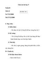 Giáo án tin học 9 - Tiết 23: ÔN TẬP (T1) pps