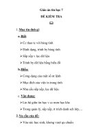 Giáo án tin học 7 - ĐỀ KIỂM TRA docx