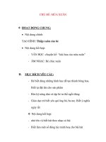 Giáo án chương trình đổi mới CHỦ ĐỀ: MÙA XUÂN ppt