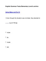 English Grammar Tests-Elementary Level''''s archiveUsing Make and Do (2) ppt