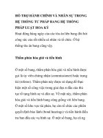 HỖ TRỢ HÀNH CHÍNH VÀ NHÂN SỰ TRONG HỆ THỐNG TƯ PHÁP BANG HỆ THỐNG PHÁP LUẬT HOA doc