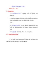 Giáo án đại số lớp 6 - Tiết 18 KIỂM TRA 1 TIẾT pptx