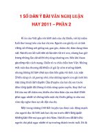 1 SỐ DÀN Ý BÀI VĂN NGHỊ LUẬN HAY 2011 – PHẦN 2 potx