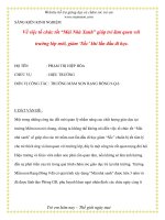 Về việc tổ chức tốt “Mái Nhà Xanh” giúp trẻ làm quen với trường lớp mới, giảm ‘Sốc’ khi lần đầu đi học. ppt