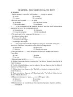 ĐỀ KIỂM TRA TRẮC NGHIỆM TIẾNG ANH - TEST 9 potx