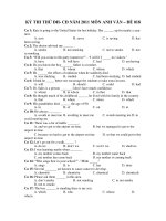 KỲ THI THỬ ĐH- CĐ NĂM 2011 MÔN ANH VĂN – ĐỀ 018 ppsx