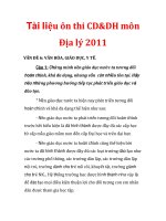 Tài liệu ôn thi CD&DH môn Địa lý 2011 PHẦN 8 pot