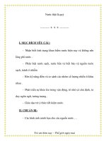 Giáo án chương trình mới: Lớp Chồi Nước thật là quý docx