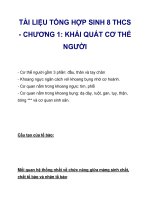 TÀI LIỆU TỔNG HỢP SINH 8 THCS - CHƯƠNG 1: KHÁI QUÁT CƠ THỂ NGƯỜI pot