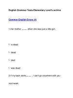 English Grammar Tests-Elementary Level''''s archiveCommon English Errors (4) pps
