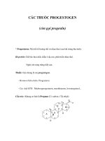 CÁC THUỐC PROGESTOGEN (còn gọi progestin) pps