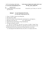 TCTY CN XI MĂNG VIỆT NAM CTY CP XM VICEM HOÀNG MAI công bố thông tin báo cáo tài chính quý i năm 2012