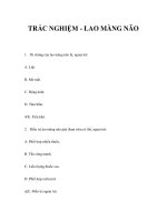 TRẮC NGHIỆM - LAO MÀNG NÃO pps
