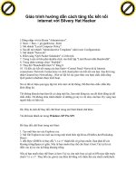 Giáo trình hướng dẫn cách tăng tốc kết nối internet với Silvery Hat Hacker phần 1 pot