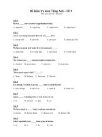 Đề kiểm tra môn Tiếng Anh – Đề 9 pptx