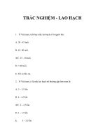 TRẮC NGHIỆM - LAO HẠCH pdf