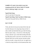 BÁO CÁO KHOA HỌC: 