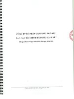 công ty cổ phần cấp nước thủ đức báo cáo tài chính được soát xét cho giai đoạn từ 1 tháng 1 năm 2011 đến 30 tháng 6 năm 2011