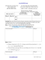Đề thi Casio lớp 12 tỉnh Thừa Thiên Huế năm học 2010 - 2011 và đáp án ppsx