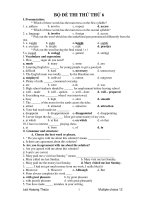 BỘ ĐỀ THI THỬ THỨ 6 ppt