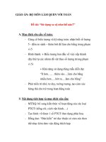Giáo án chương trình đổi mới GIÁO ÁN: BỘ MÔN LÀM QUEN VỚI TOÁN Đề tài: “Sử dụng xe cộ như thế nào?” potx