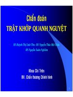 Chẩn đoán TRẬT KHỚP QUANH NGUYỆT part 1 docx