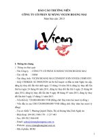 BÁO cáo THƯỜNG NIÊN CÔNG TY cổ PHẦN XI MĂNG VICEM HOÀNG MAI năm báo cáo 2013
