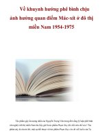 Về khuynh hướng phê bình chịu ảnh hưởng quan điểm Mác-xít ở đô thị miền Nam 1954-1975 potx