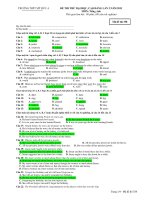 ĐỀ THI THỬ ĐẠI HỌC, CAO ĐẲNG LẦN 2 NĂM 2011 MÔN: Tiếng Anh - TRƯỜNG THPT MỸ ĐỨC A ( Mã đề 358) doc