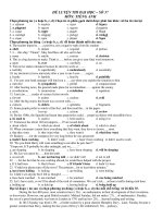 ĐỀ LUYỆN THI ĐẠI HỌC – SỐ 37 MÔN: TIẾNG ANH pptx