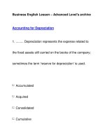Business English Lesson – Advanced Level''''s archiveAccounting for Depreciation pot