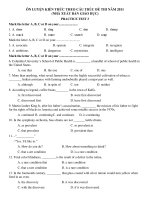 ÔN LUYỆN KIẾN THỨC THEO CẤU TRÚC ĐỀ THI NĂM 2011 - PRACTICE TEST 3 potx