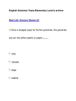 English Grammar Tests-Elementary Level''''s archiveReal Life: Grocery Stores (2) pot