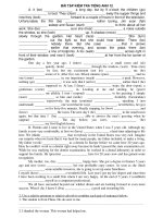 BÀI TẬP KIỂM TRA TIẾNG ANH 12 docx