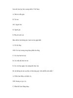 TRẮC NGHIỆM RĂNG - HÀM - MẶT - ĐỀ SỐ 3 potx