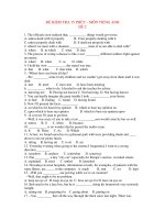 ĐỀ KIỂM TRA 15 PHÚT MÔN TIẾNG ANH- ĐỀ 2 pps