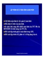 Cấu trúc máy tính và lập trình Assembly : LẬP TRÌNH XỬ LÝ MÀN HÌNH & BÀN PHÍM part 1 doc