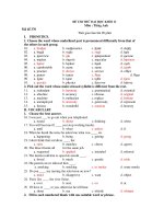 ĐỀ THI THỬ ĐẠI HỌC KHỐI D Môn : Tiếng Anh Mã đề 370 pptx