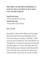 BÁO CÁO KHOA HỌC: 