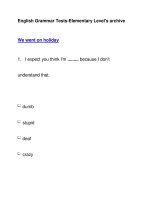 English Grammar Tests-Elementary Level''''s archiveWe went on holiday doc