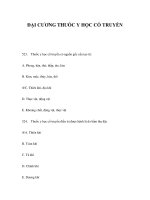 ĐẠI CƯƠNG THUỐC Y HỌC CỔ TRUYỀN pptx